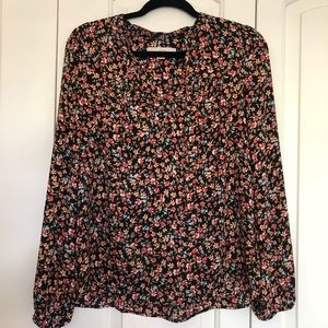 Loft Floral Long Sleeve Blouse